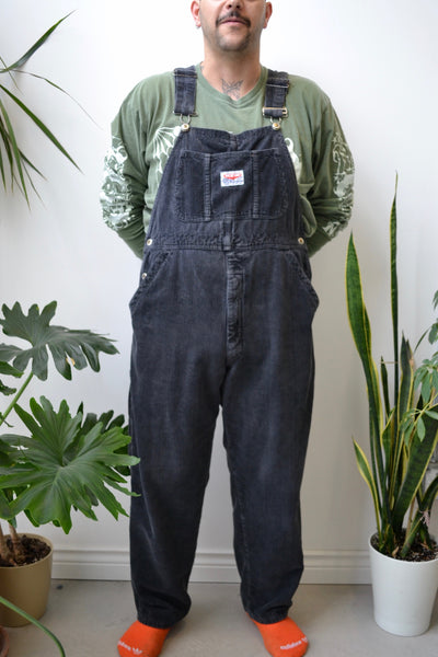 90s Faded Cord Ikeda Overalls
