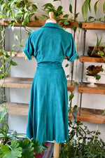 50s Teal Cord Dress