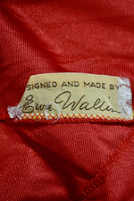 Vintage Red Nylon Open Leg Slip