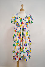 80s Abstract Polkadot House Dress