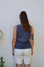 Dark Grey Linen Top