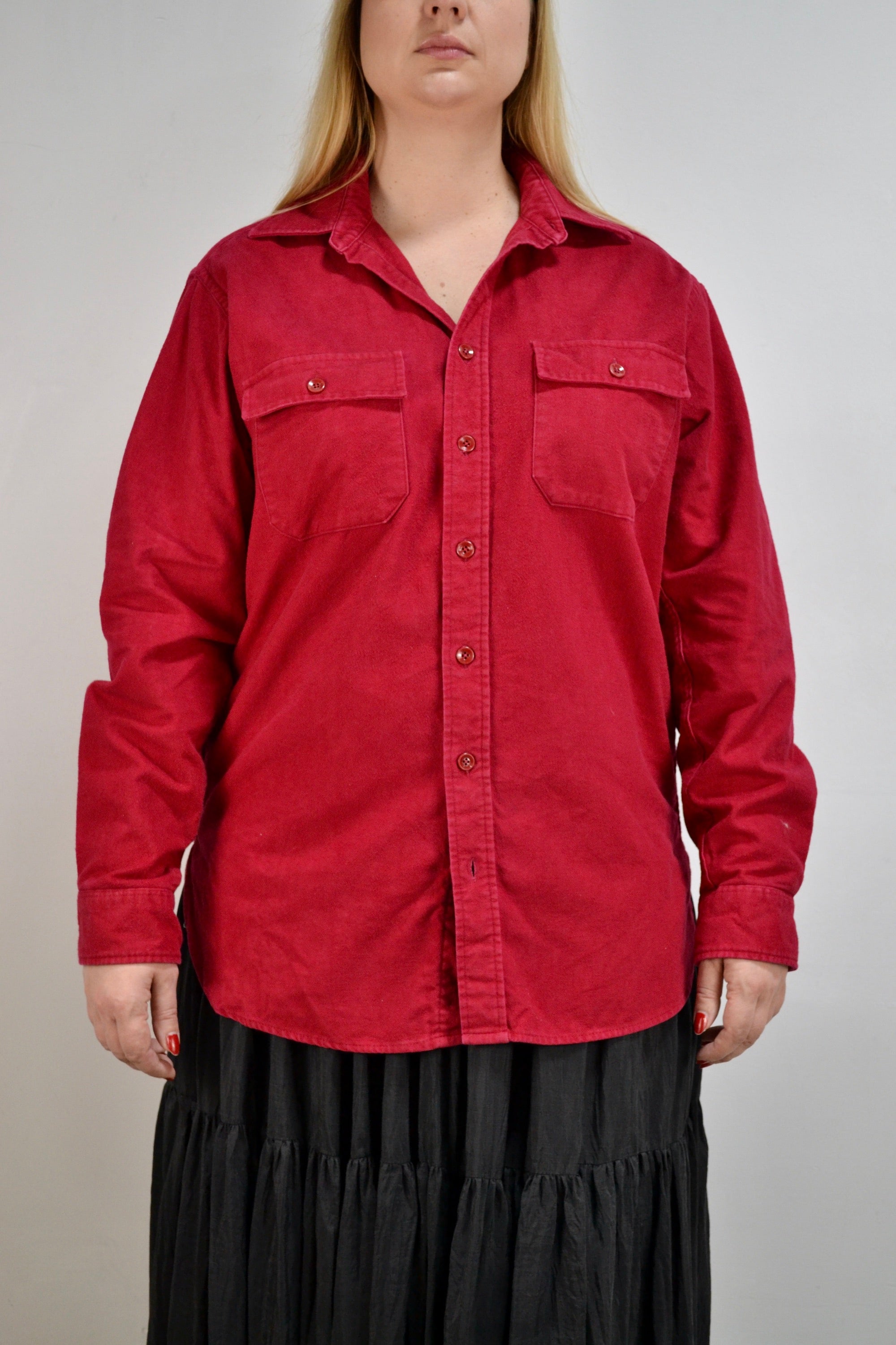 Scarlet LL Bean Chamois Cloth Shirt