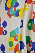 80s Abstract Polkadot House Dress