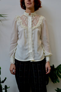 Lace Yoke Gunnies Blouse