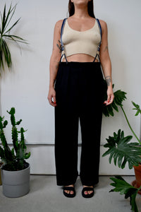 Wool Trousers With Suspenders