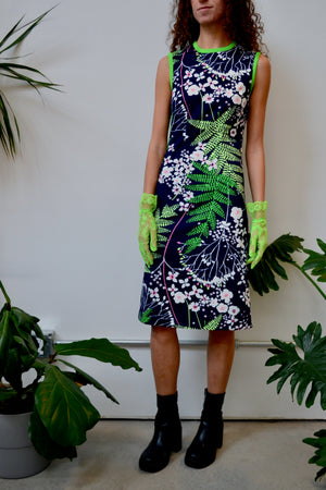 Neon Botanical Dress Set