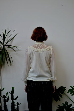 Lace Yoke Gunnies Blouse