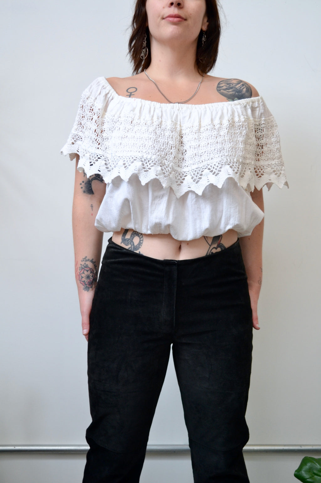 Crochet Lace Peasant Blouse