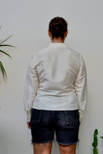 Nineties Cream Silk Blouse
