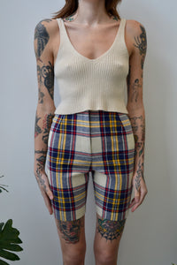 Sixties Plaid Shorts