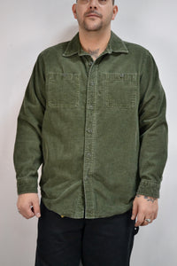 Forest Green Cord LL Bean Button Up