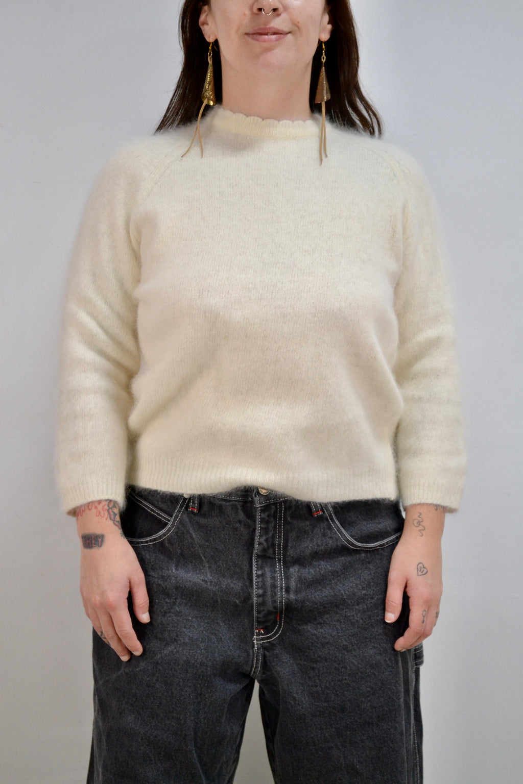 Cream Angora Sweater