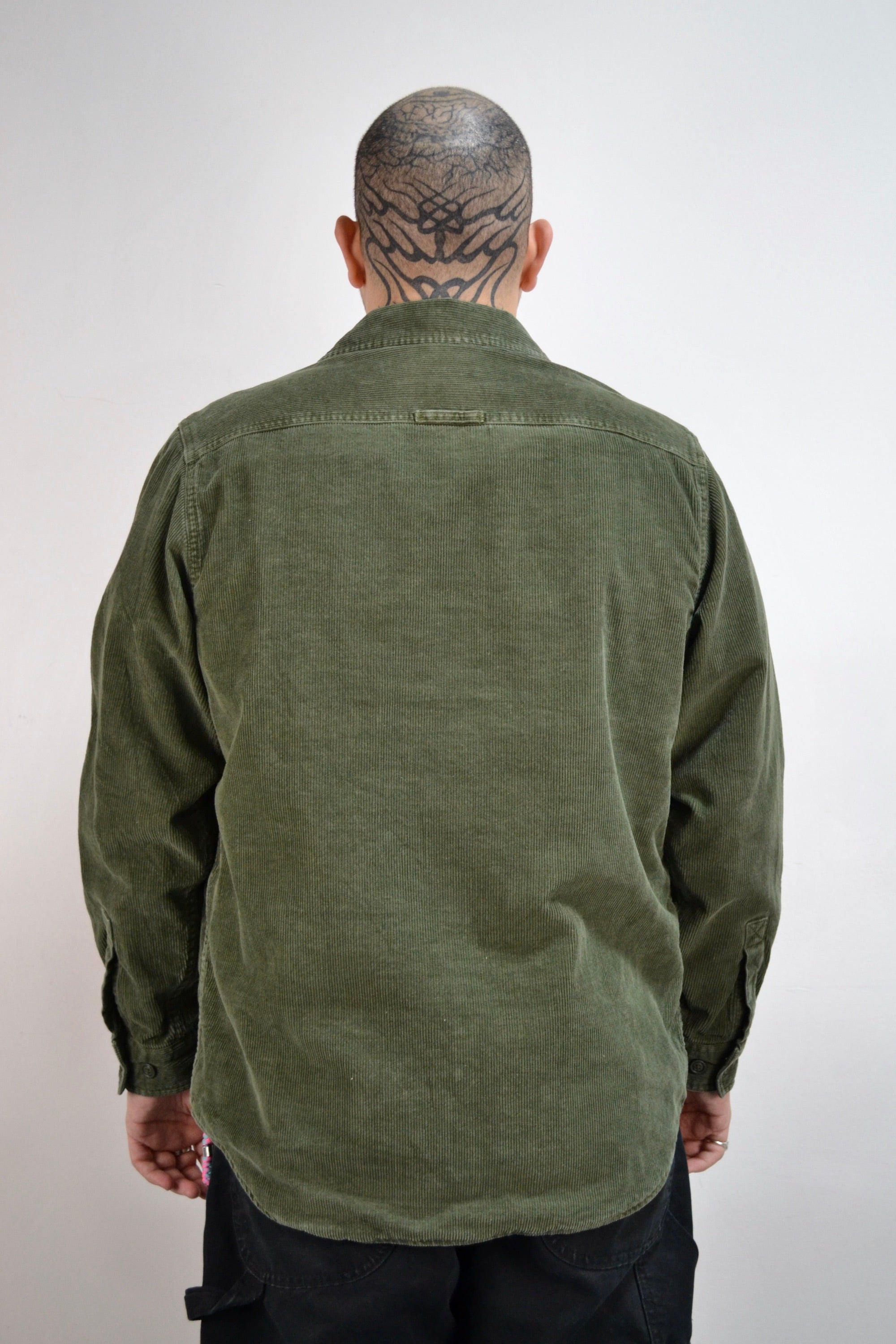 Forest Green Cord LL Bean Button Up