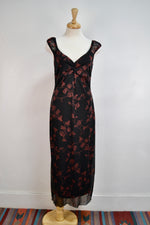 90s Slinky Stretchy Floral Dress