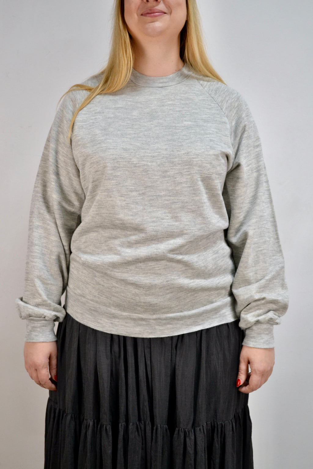 Vintage Heather Grey Reverse Weave Sweatshirt