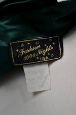 Eighties Emerald Velvet Cocktail Dress