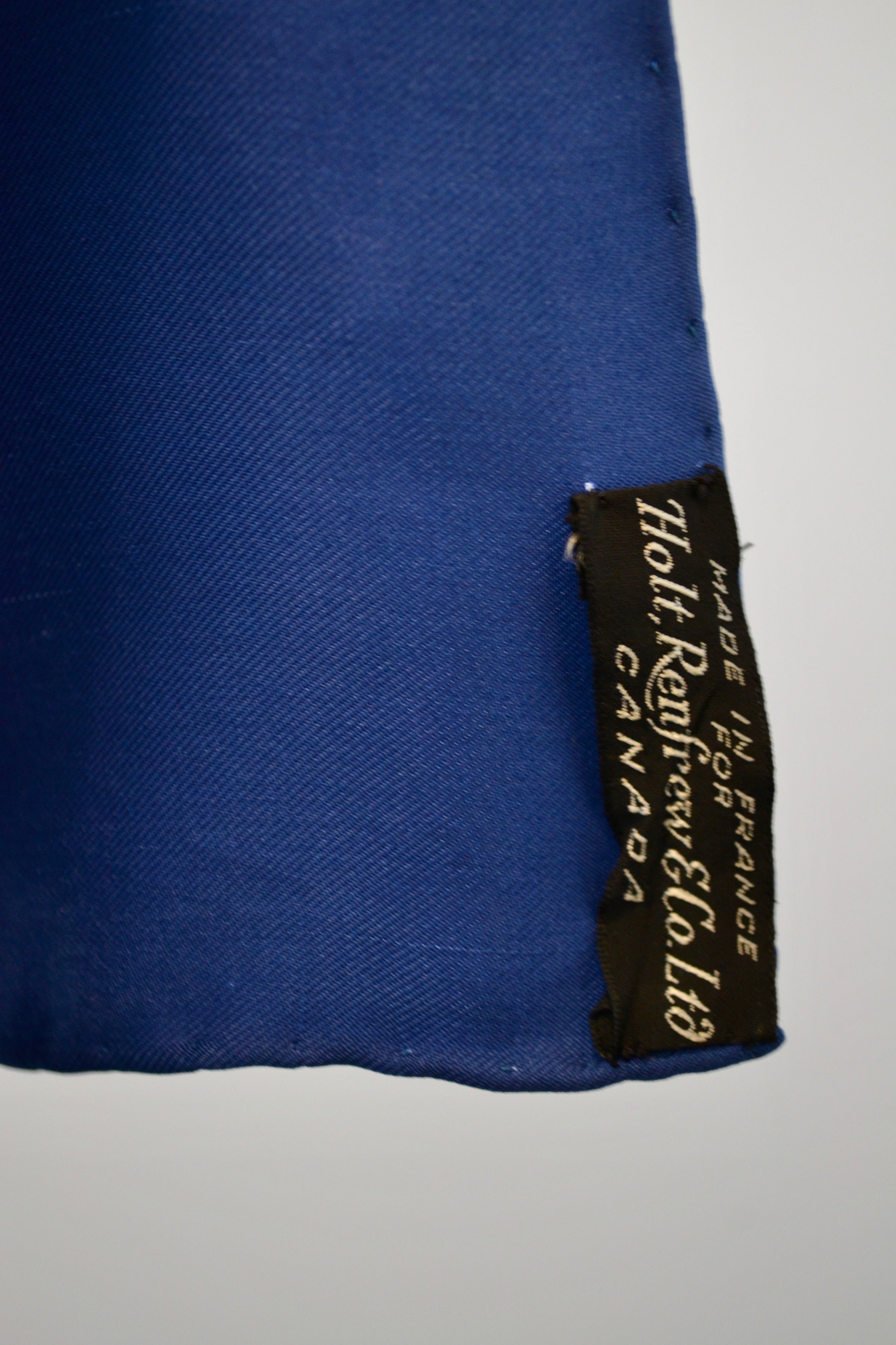 Vintage Blue Hermés Brides De Gala Silk Scarf