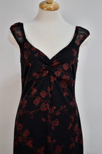 90s Slinky Stretchy Floral Dress