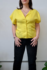 Eighties Sunshine Linen Blouse