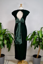 Eighties Emerald Velvet Cocktail Dress