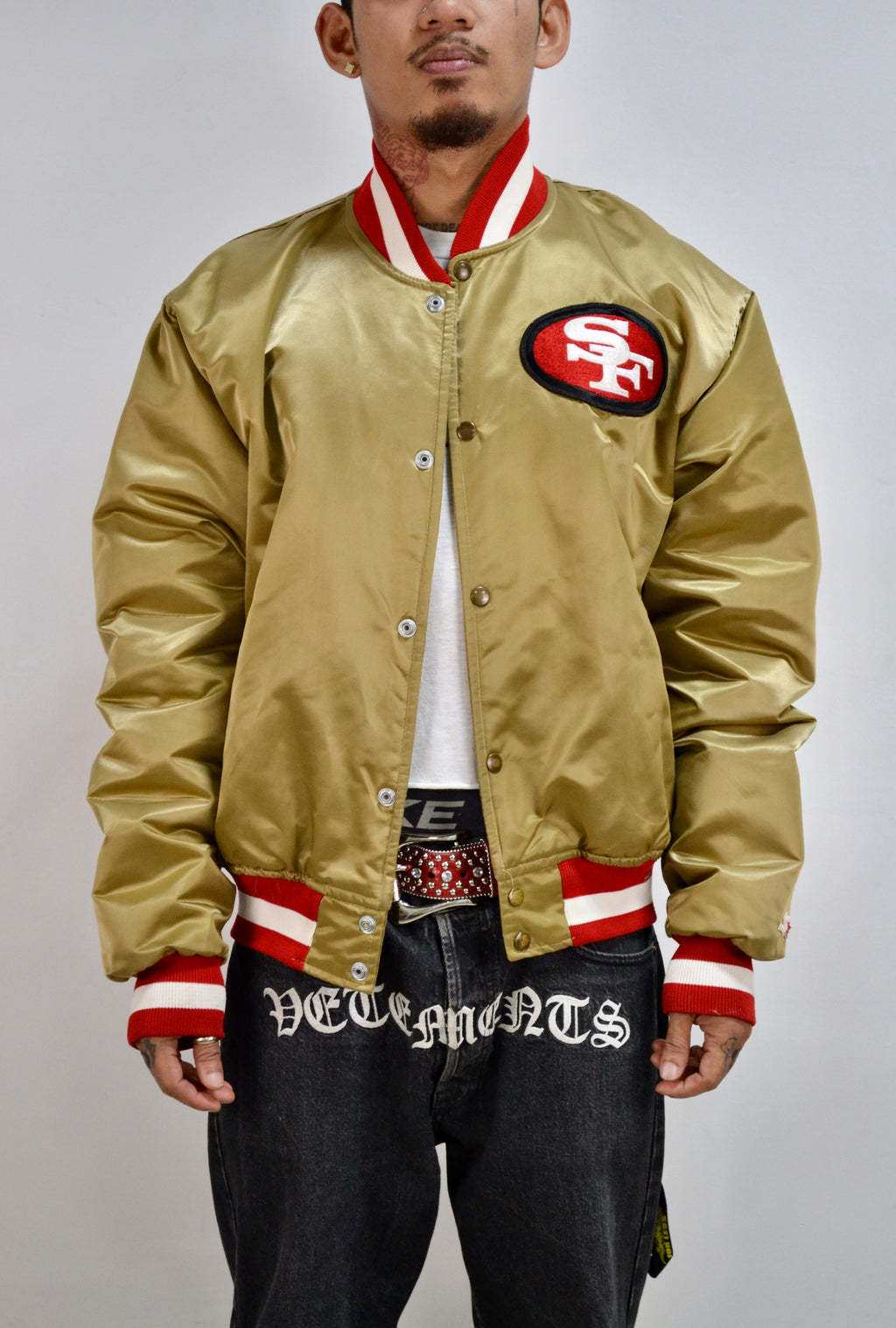 Bronze Starter 49ers Nylon Bomber