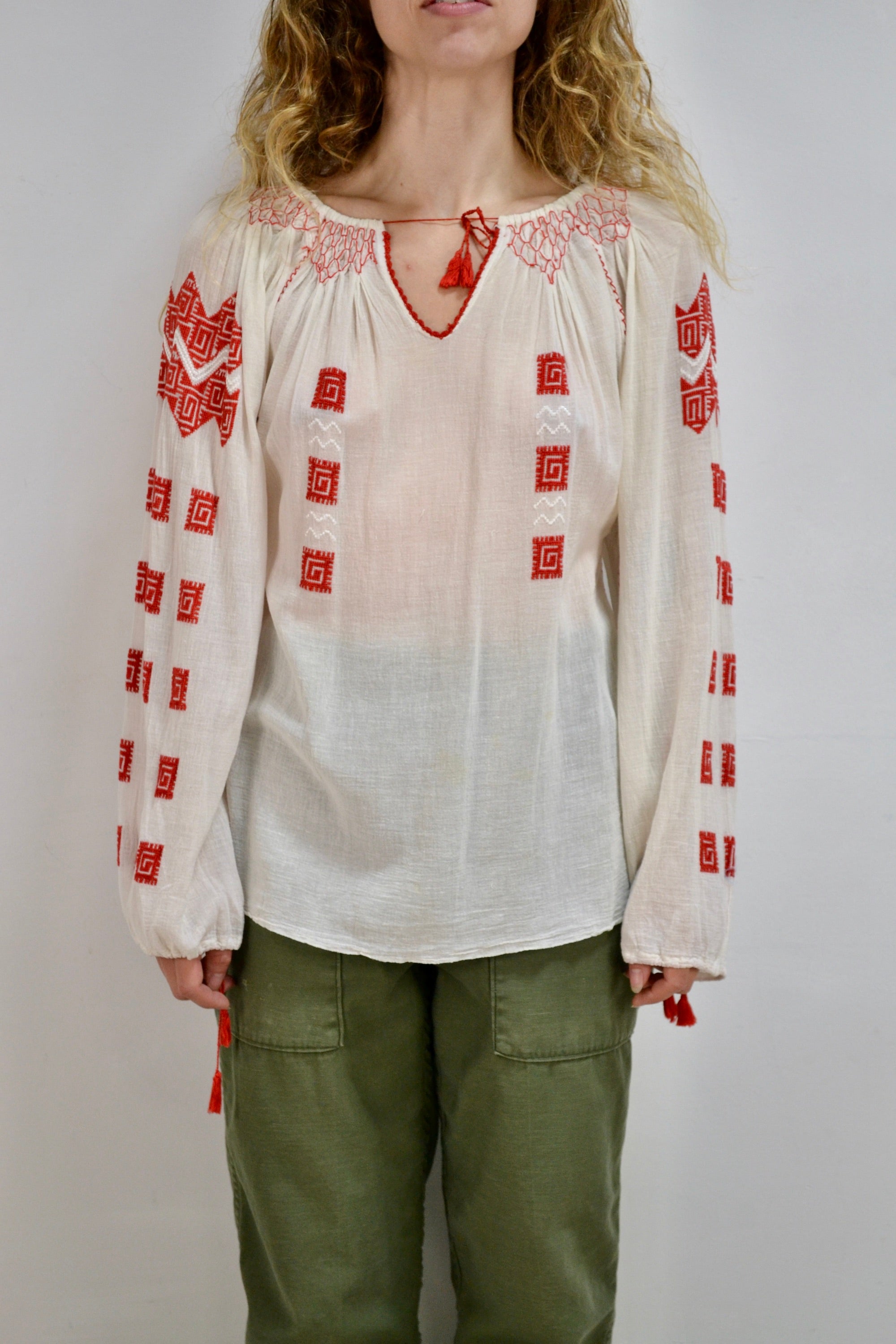 Gauzy Embroidered Blouse