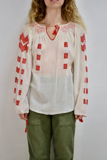 Gauzy Embroidered Blouse