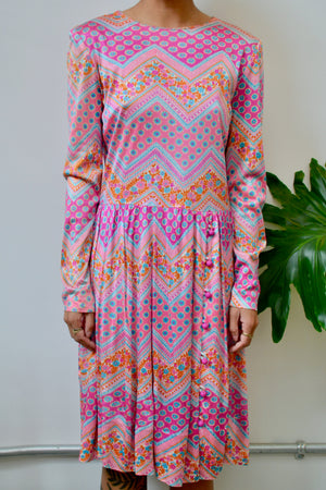 Alamor Pink Patterned Dress