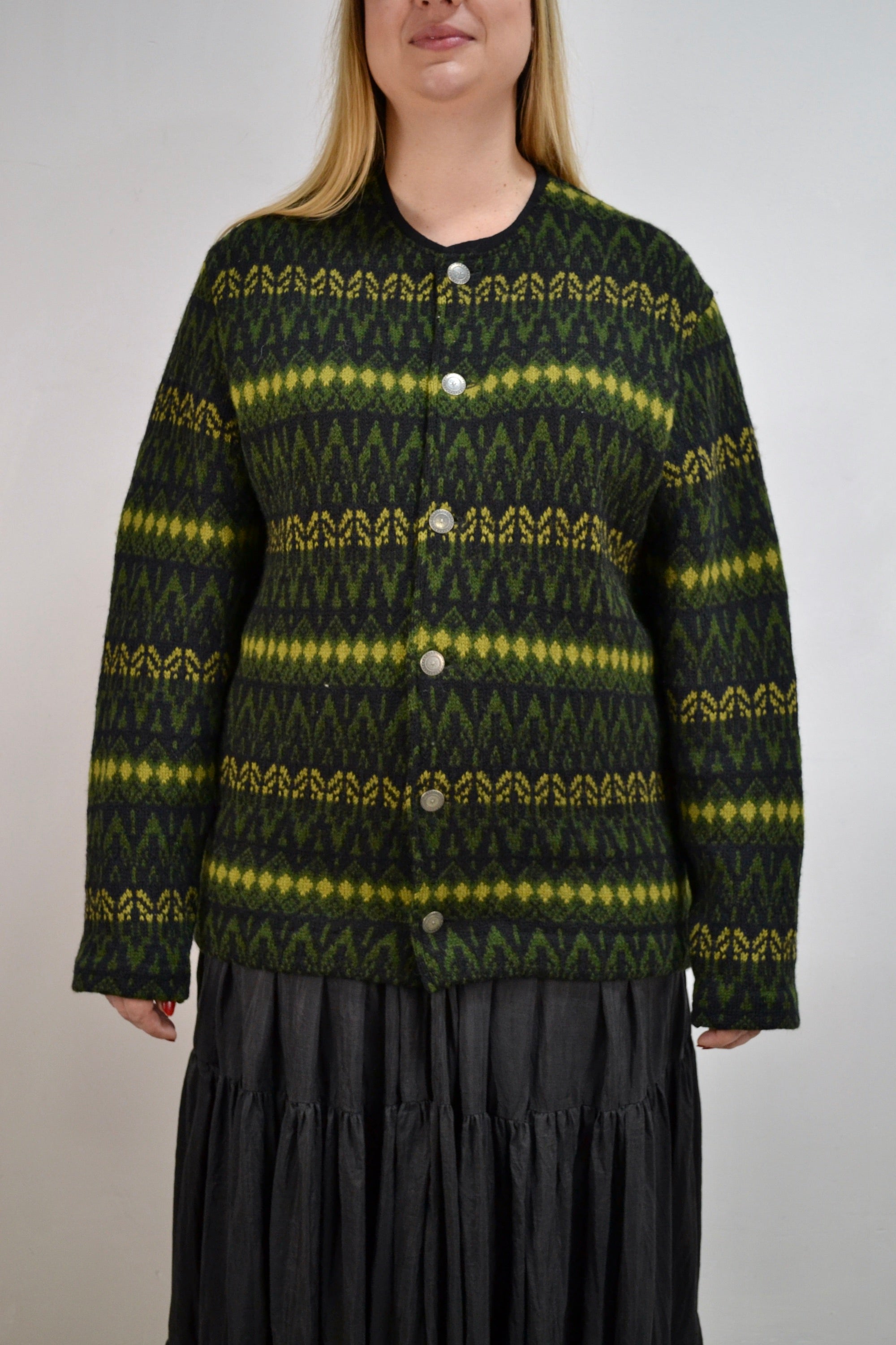 Green Icelandic Knit Sweater