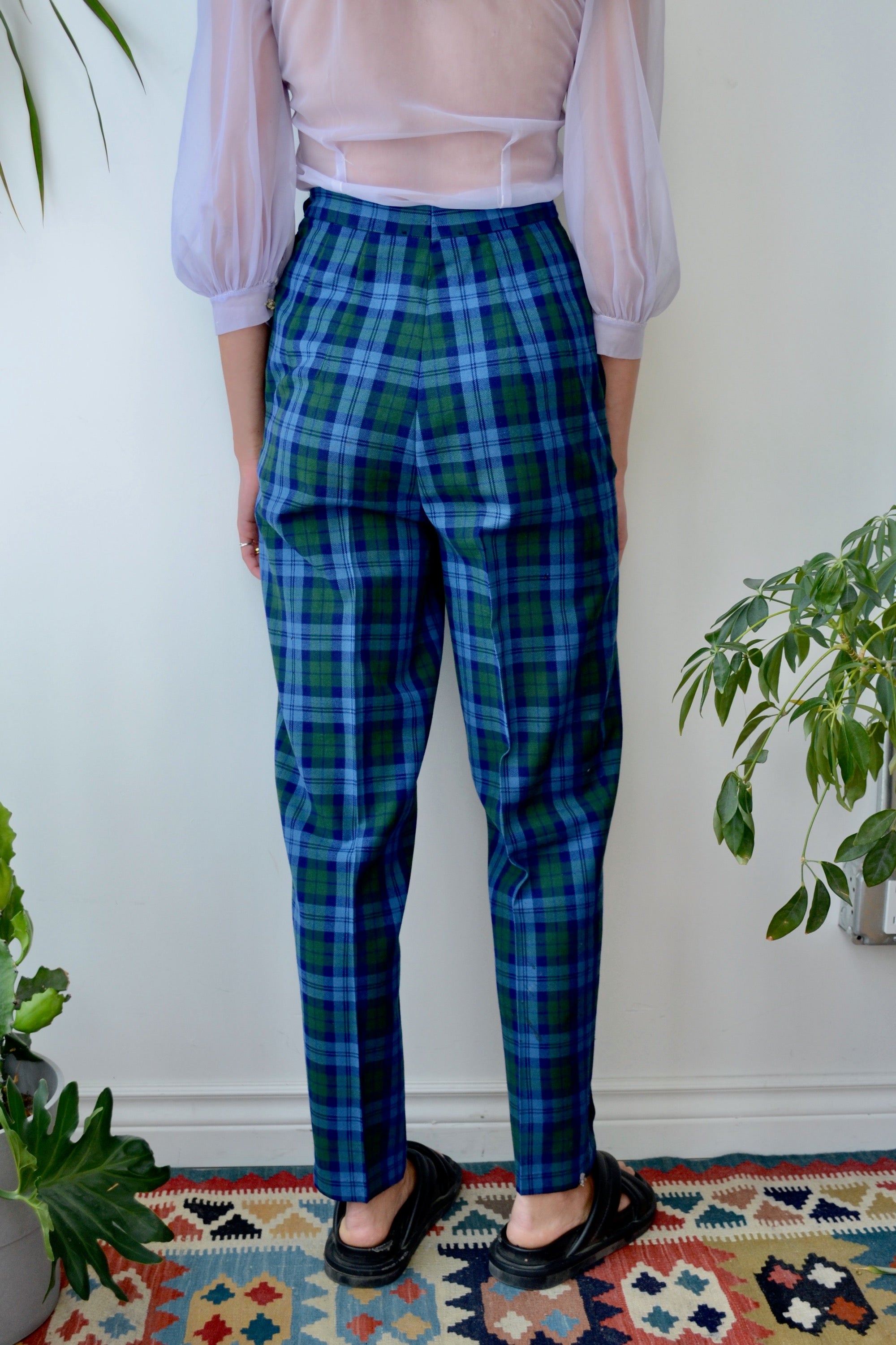 50s/60s Plaid Trousers