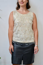 60s Iridescent Beaded Top