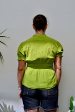 Lime Green Floral Dream Blouse