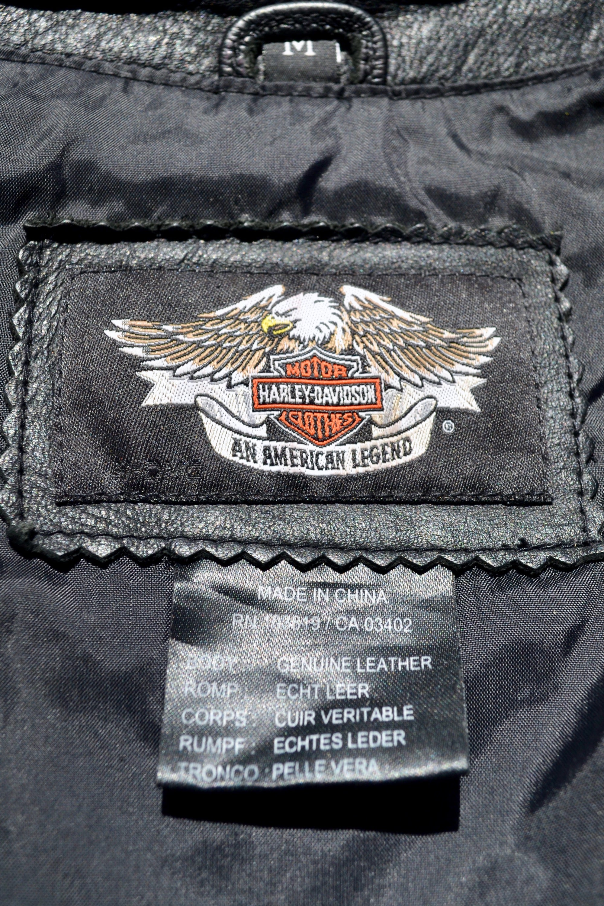 Fitted Leather Harley Vest