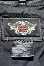 Fitted Leather Harley Vest