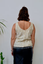 60s Iridescent Beaded Top