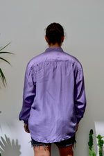 Purple Silk Button Up