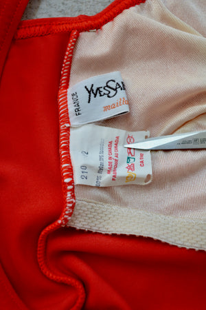 80s YSL Red One Piece