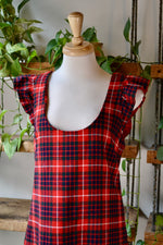 Seventies Plaid Maxi Dress
