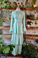 70s Mint Green Party Dress