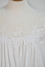 Adorable Crochet White Cotton Nightie