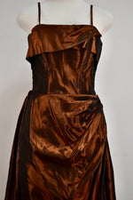 50s Bronze Goddess Party Dress