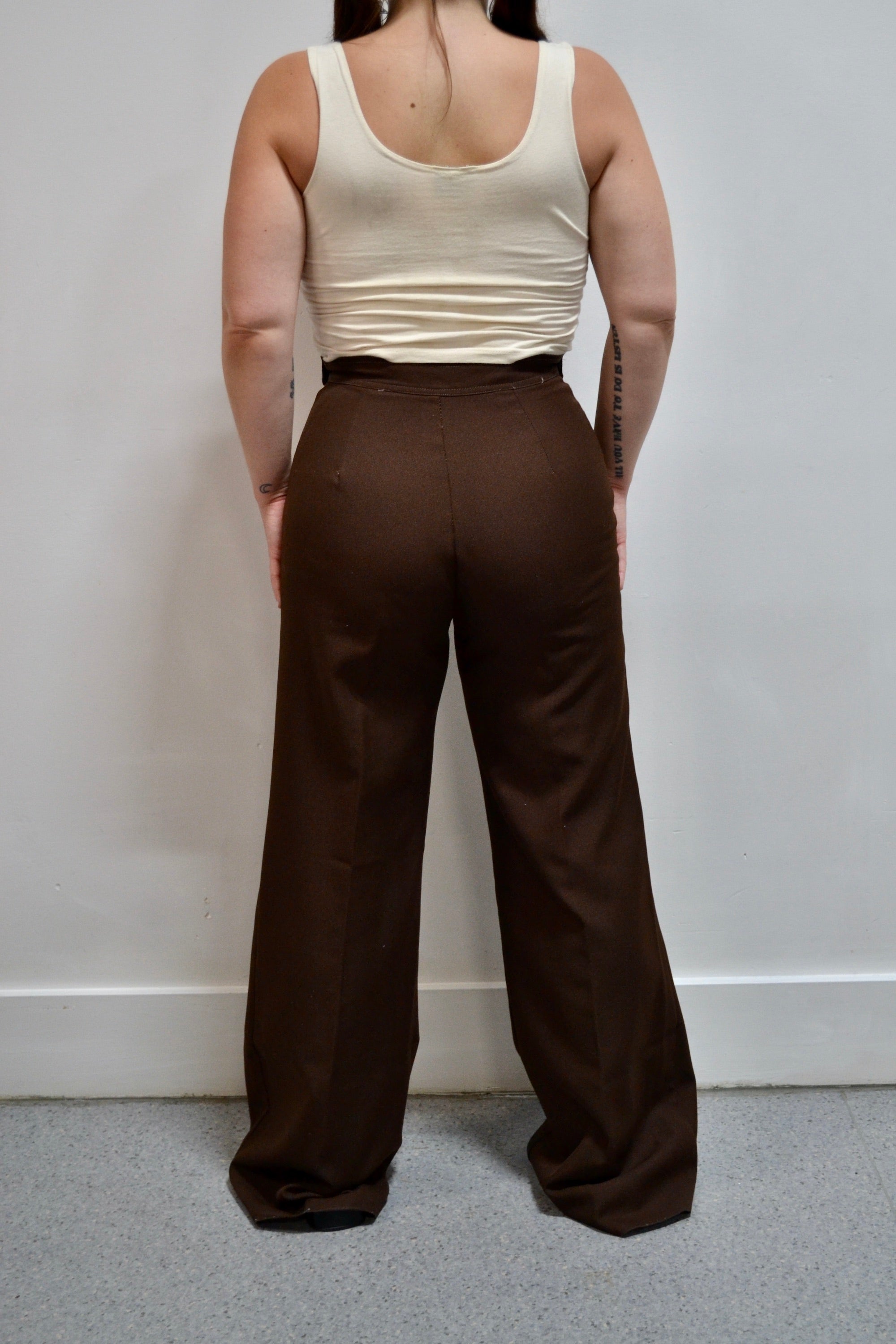 Chocolate Wide Leg Trousers