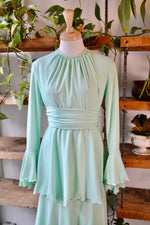 70s Mint Green Party Dress