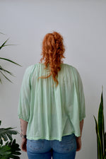 Frosty Mint Indian Cotton Blouse