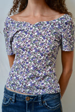 Purple Floral Princess Top