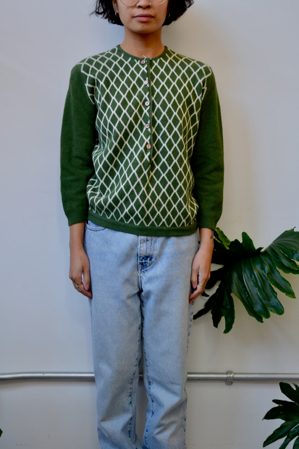 Mossy Diamond Knit