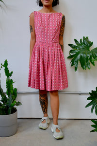 50s Pink Picnic Dress