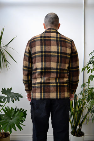 70s Brown Plaid Jacket