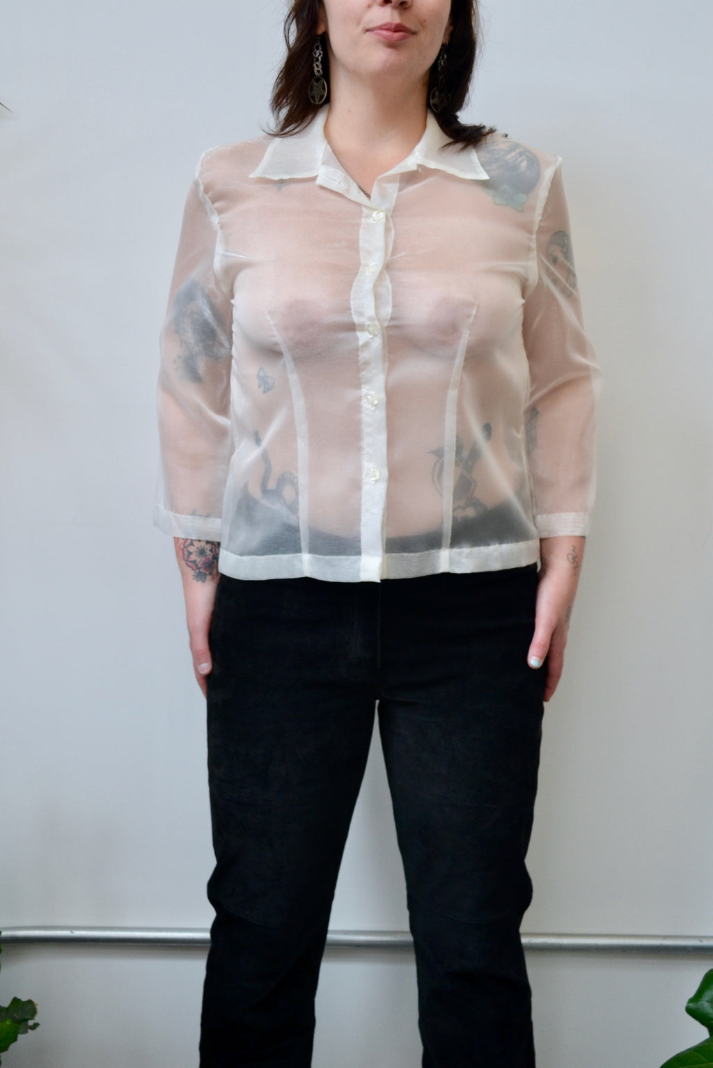 Pearly Sheer Blouse