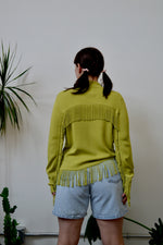 Lime Fringe Sweater